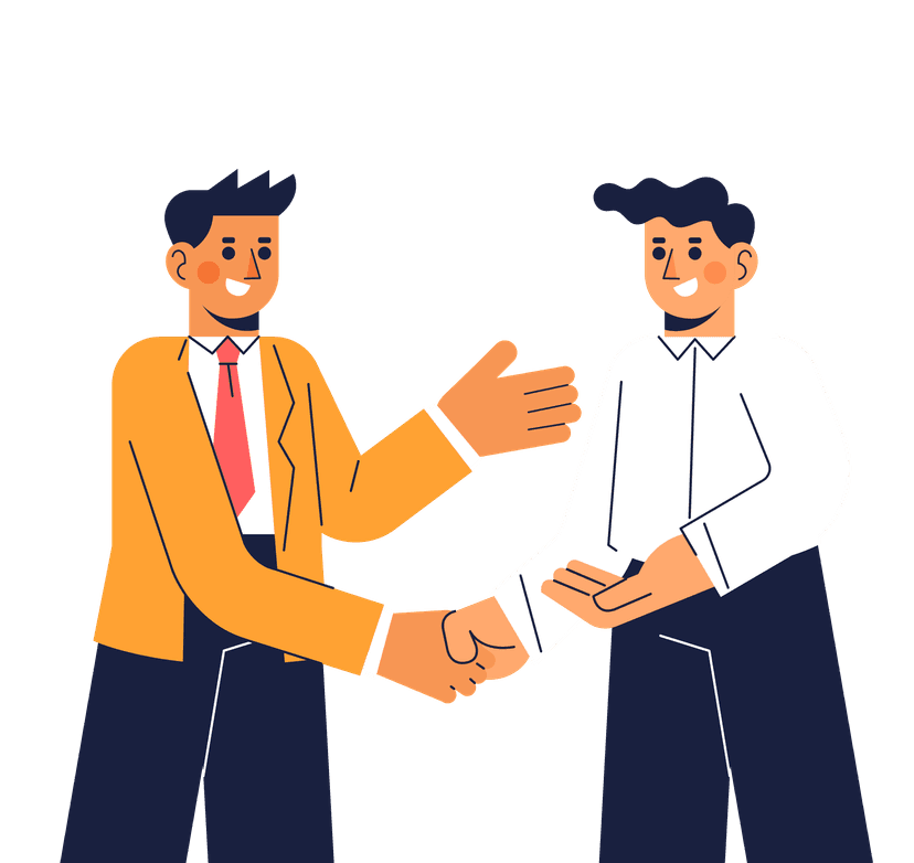 Two people shaking hands